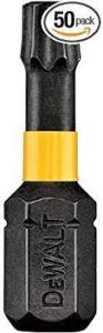 DESCRIPTION: (1) TORX BIT TIPS BRAND/MODEL: DEWALT #DWA1TX8IRB INFORMATION: YELLOW RETAIL$: $50.00 TOTAL SIZE: 50 PIECES, T8 QTY: 1