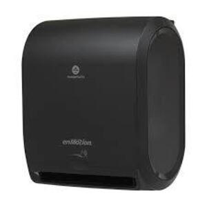 DESCRIPTION: (1) TOUCHLESS ROLL PAPER TOWEL DISPENSER BRAND/MODEL: GEORGIA-PACIFIC #Z-100148-01 INFORMATION: BLACK RETAIL$: $47.99 EA QTY: 1