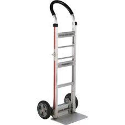 DESCRIPTION: (1) FOLDING HAND TRUCK WITH VINYL GRIP HANDLES BRAND/MODEL: MAGLINER INFORMATION: SILVER RETAIL$: $380.00 EA QTY: 1