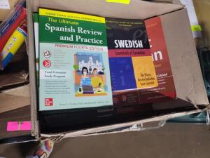 DESCRIPTION: (1) BOX OF MISC TEXTBOOKS INFORMATION: FOREIGN LANGUAGES QTY: 1