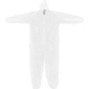 DESCRIPTION: (1) BOX OF (25) MICRO POROUS FILM COVERALL WITH HOOD AND BOOTS BRAND/MODEL: TUFF-GARD #00-KG1414-XL INFORMATION: WHITE RETAIL$: $59.99 EA