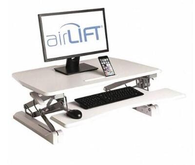 DESCRIPTION (1) SEVILLE AIRLIFT PNEUMATIC DESKTOP CONVERTER BRAND/MODEL OFF65808 ADDITIONAL INFORMATION WHITE/FIBERBOARD/RETAILS AT $262.89 SIZE 6 TO