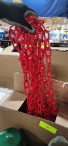 DESCRIPTION: (1) BOX OF PLASTIC CHAIN INFORMATION: RED QTY: 1