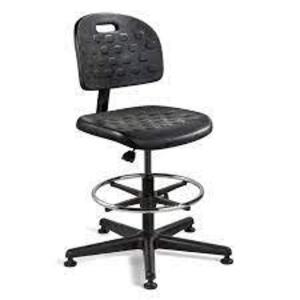 DESCRIPTION: (1) POLYURETHANE OFFICE STOOL BRAND/MODEL: BEVCO #V7507 INFORMATION: BLACK MUST COME INSPECT RETAIL$: 291.95 SIZE: SEAT 18X17X1-1/2 BACK