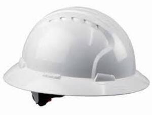 DESCRIPTION: (10) DELUXE FULL BRIM VENTED HARD HAT BRAND/MODEL: JSP EVOLUTION #280-EV6161-10 INFORMATION: WHITE RETAIL$: $21.59 EA SIZE: ONE SIZE FITS