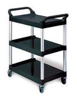 DESCRIPTION: (1) UTILITY CART BRAND/MODEL: RUBBERMAID #3424-88 RETAIL$: $255.00 EA SIZE: 34X19X38 QTY: 1