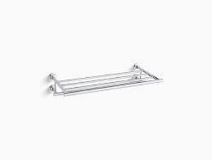 DESCRIPTION (1) WALL MOUNT TOWEL SHELF BRAND/MODEL KOHLER #14381-CP ADDITIONAL INFORMATION RETAILS FOR $334.39 SIZE 24X11 THIS LOT IS ONE MONEY QTY 1