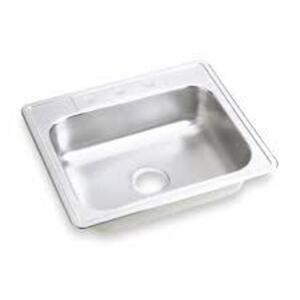 DESCRIPTION (1) ELKAY DAYTON SERIES STAINLESS STEEL SINGLE BOWL DROP IN SINK BRAND/MODEL ELKAY #3AEG3 ADDITIONAL INFORMATION RETAILS FOR $77.19 SIZE 2