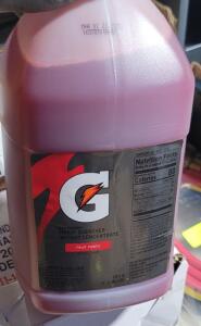 DESCRIPTION (4) SPORTS DRINK MIX, LIQUID CONCENTRATE BRAND/MODEL GATORADE #3AW92 ADDITIONAL INFORMATION RETAILS FOR $17.17 A BOTTLE FRUIT PUNCH SIZE 1