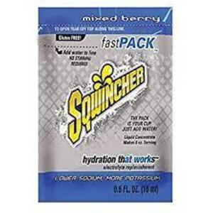 DESCRIPTION: (12) SINGLE SERVE PACKS OF SPORTS DRINK MIX CONCENTRATE BRAND/MODEL: SQWINCHER INFORMATION: MIXED BERRY SIZE: MAKES 6 FL OZ QTY: 12