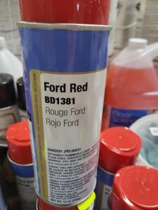 DESCRIPTION: (6) SPRAY PAINT BRAND/MODEL: CLASS C SOLUTIONS GROUP #BD1381 INFORMATION: FORD RED RETAIL$: 8.76 SIZE: 12 OZ QTY: 6