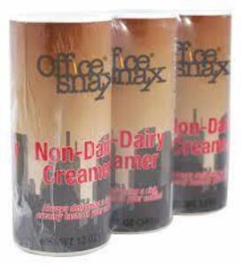 DESCRIPTION: (2) PACKS OF (3) NON DAIRY CREAMER BRAND/MODEL: OFFICE SNAX #23MJ47 SIZE: 12 OZ QTY: 2