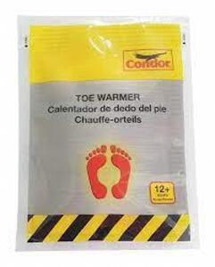 DESCRIPTION: (1) PACK OF (50) TOE WARMER BRAND/MODEL: CONDOR #32HD76 INFORMATION: AVERAGE TEMP: 109F/HEATING TIME: UP TO 8 HRS RETAIL$: 61.40 PER PK O