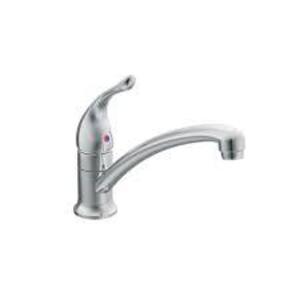 DESCRIPTION: CHROME CHATEAU SINGLE HANDLE KITCHEN FAUCET BRAND/MODEL: MOEN 7423 INFORMATION: RETAIL: $110.86 LOCATION: SHOWROOM #2 QTY: 1