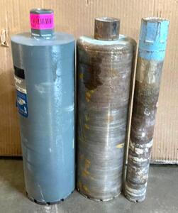 DESCRIPTION: (3) VARIOUS SIZE CONCRETE CORE DRILL BITS LOCATION: SHOWROOM #2 QTY: 3