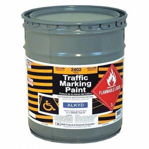 DESCRIPTION (1) ALKYD SOLVENT -BASED TRAFFIC ZONE MARKING PAINT BRAND/MODEL RAE #3EHG2 ADDITIONAL INFORMATION YELLOW RETAILS FOR $300.00 SIZE 5 GALLON