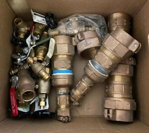 DESCRIPTION: ASSORTED BRASS VALVES AS SHOWN LOCATION: SHOWROOM 2 QTY: 1