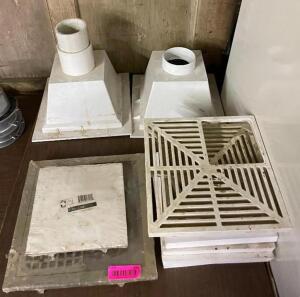 DESCRIPTION: ASSORTED PVC DRAIN COVERS LOCATION: SHOWROOM 2 QTY: 1