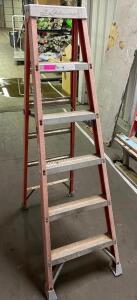 DESCRIPTION: LOUISVILLE 6' FIBERGLASS LADDER ADDITIONAL INFORMATION 300 LB. CAPACITY, TYPE 1A SIZE 6' LOCATION: BREEZE WAY QTY: 1