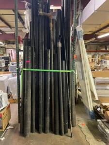 DESCRIPTION: APPROX. 180' OF ASSORTED DIAMETER BLACK PIPE. ADDITIONAL INFORMATION 3", 2" AND 1" SECTIONS OF BLACK PIPE LOCATION: WAREHOUSE QTY: 1