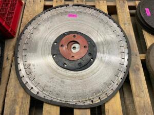 DESCRIPTION: (2) LARGE CONCRETE CUTTING SAW BLADES. 24" AND 22" LOCATION: WAREHOUSE THIS LOT IS: ONE MONEY QTY: 1