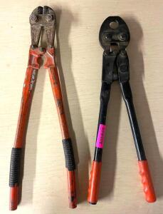 DESCRIPTION: (2) 24" HEAVY DUTY BOLT CUTTERS & CRIMP TOOL AS SHOWN LOCATION: SHOWROOM #2 QTY: 2