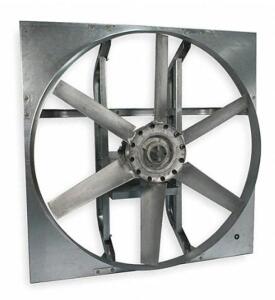 DESCRIPTION (1) DAYTON EXHAUST FAN BRAND/MODEL 1AHB1 ADDITIONAL INFORMATION RPM RANGE: 683 TO 1166/GALVANIZED STEEL/RETAILS AT $1,451.60 SIZE 36"BLADE