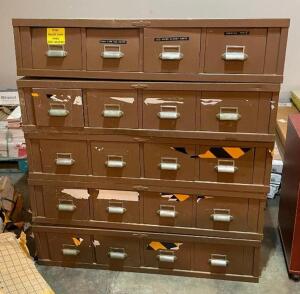 DESCRIPTION: (5) 4-DRAWER CABINETS WITH CONTENTS OF PIPE CLAMPS LOCATION: SHOWROOM 2 QTY: 5