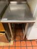 18" X 30" STAINLESS TABLE W/ 2" BACK SPLASH