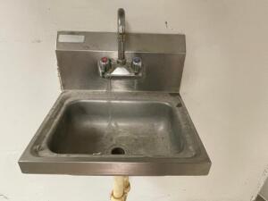 WALL MOUNTED STAINLESS HAND SINK