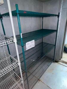 60" X 24" FOUR TIER COATED WIRE SHELF.