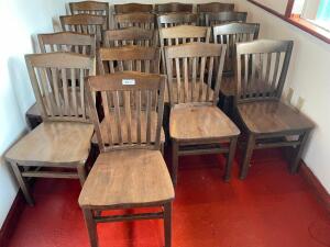 (17) BAR BACK WOODEN CHAIRS