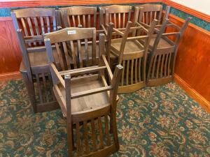 (10) BAR BACK WOODEN CHAIRS