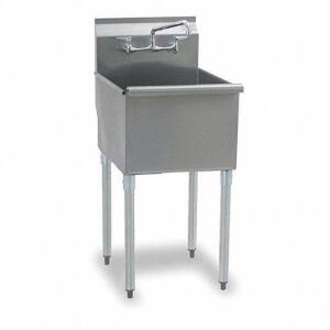 DESCRIPTION: (1) UTILITY SINK BRAND/MODEL: EAGLE #4NNH4 INFORMATION: STAINLESS STEEL RETAIL$: $912.62 EA SIZE: 39-1/2"H 19-3/8"L 13-3/4"D QTY: 1