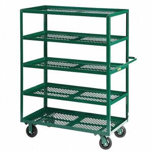 DESCRIPTION: (1) FLOW THROUGH UTILITY CART WITH PERFORATED LIPPED METAL SHELVES BRAND/MODEL: LITTLE GIANT #19C139 INFORMATION: GREEN RETAIL$: $2179.72