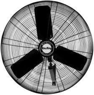 DESCRIPTION: (1) CIRCULATING OSCILLATING PEDESTAL FAN BRAND/MODEL: AIR KING #9035 INFORMATION: BLACK RETAIL$: 389.95 SIZE: 30" QTY: 1