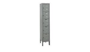 DESCRIPTION: (1) FIVE TIER PREMIUM LOCKER BRAND/MODEL: HALLOWELL #T9FB2143185 INFORMATION: DARK GRAY RETAIL$: $597.41 EA SIZE: 12"W 15"D 66"H QTY: 1