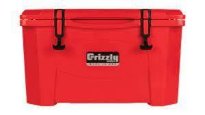 DESCRIPTION: (1) MARINE CHEST COOLER BRAND/MODEL: GRIZZLY #423L32 INFORMATION: RED RETAIL$: $196.38 EA SIZE: 15QT, 19" L 11-1/2" W QTY: 1