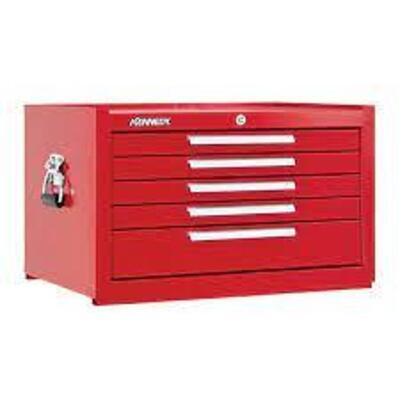 DESCRIPTION: (1) TOP TOOL CHEST BRAND/MODEL: KENNEDY #285XR-3 INFORMATION: RED RETAIL$: $678.00 EA SIZE: 16-1/2 IN H X 27 IN W X 18 IN D, 20 GA THK QT