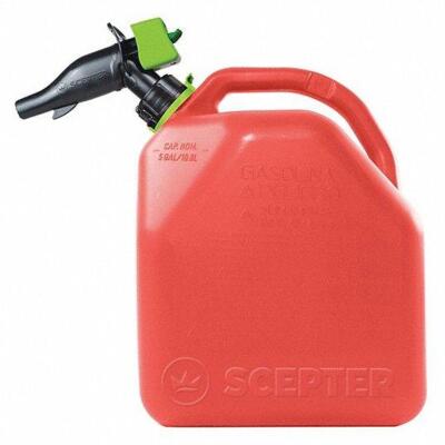 DESCRIPTION: (1) GAS CAN BRAND/MODEL: SCEPTER #490N36 INFORMATION: RED RETAIL$: $33.42 EA SIZE: 5 GALLON QTY: 1