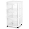 DESCRIPTION: (1) 3 DRAWER CART BRAND/MODEL: STERILITE INFORMATION: WHITE RETAIL$: $21.98 EA SIZE: 14.5X12X25 QTY: 1