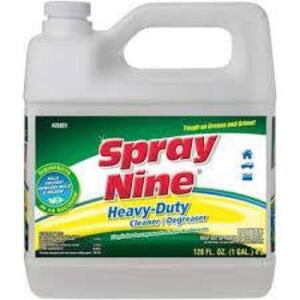 DESCRIPTION (2) HEAVY DUTY CLEANER AND DEGREASER BRAND/MODEL SPRAY NINE ADDITIONAL INFORMATION RETAILS FOR $41.60 SIZE 1 GALLON THIS LOT IS SOLD BY TH