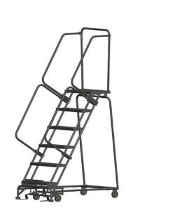 DESCRIPTION (1) BALLYMORE ROLLING LADDER BRAND/MODEL WA063214P ADDITIONAL INFORMATION LOAD CAPACITY: 450 LB/6-STEPS/RETAILS AT $574.55 SIZE 93"H X 32"