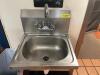 DESCRIPTION: WALL MOUNTED STAINLESS HAND SINK SIZE 15" X 15" LOCATION: KITCHEN QTY: 1 - 2