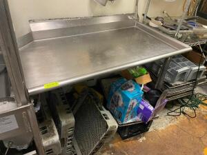 DESCRIPTION: 48" RIGHT SIDE STAINLESS CLEAN TABLE SIZE 48" LOCATION: KITCHEN QTY: 1