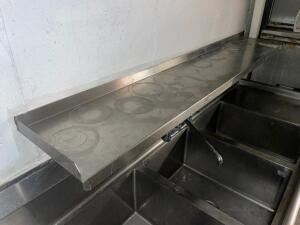 DESCRIPTION: 72" X 12" STAINLESS WALL SHELF. SIZE 72" X 12" LOCATION: BASEMENT QTY: 1