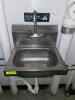 DESCRIPTION: WALL MOUNTED STAINLESS HAND SINK SIZE 15" X 15" LOCATION: BASEMENT QTY: 1