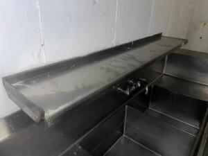 DESCRIPTION: 72" X 12" STAINLESS WALL SHELF. SIZE 71" X 12" LOCATION: BASEMENT QTY: 1