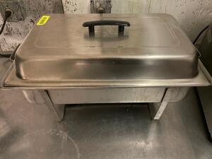 DESCRIPTION: (3) FULL SIZE STAINLESS CHAFFER SETS LOCATION: BASEMENT THIS LOT IS: SOLD BY THE PIECE QTY: 3