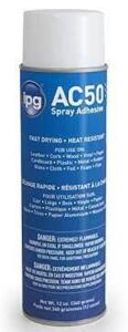 DESCRIPTION (2) SPRAY ADHESIVE BRAND/MODEL IPG AC50 ADDITIONAL INFORMATION RETAILS FOR #15.00 EA SIZE 12 OZ THIS LOT IS SOLD BY THE PIECE QTY 2